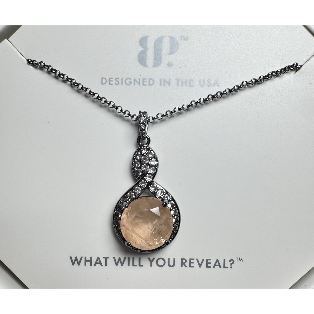 Bomb Party Necklace - RBP7867 Loving Embrace - Peach Quartz